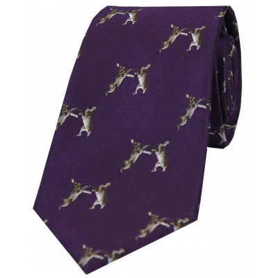 Woven Silk Tie Hares WC92